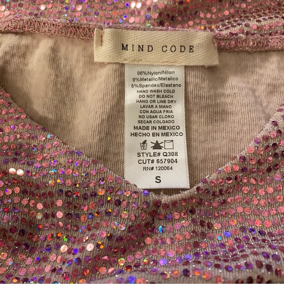 Mind Code Rose Glittering Sequin Slip Dress Sz-Small - Picture 5 of 5